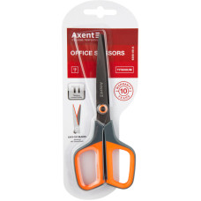 Ножницы Axent Titanium 6306-06-A, 19 см, с прорезиненными ручками, серо-оранжевые