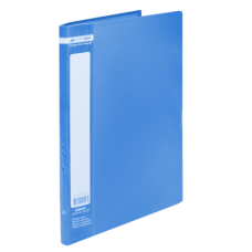 Папка пластиковая с 20 файлами, JOBMAX, А4, синяя