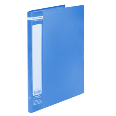 Папка пластикова з 20 файлами, JOBMAX, А4, синя - 000015327 Buromax