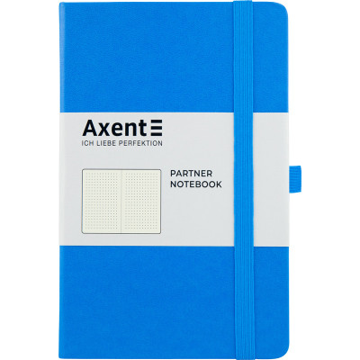 Книга записная Axent Partner 8306-07-A, A5-, 125x195 мм, 96 листов, точка, твердая обложка, голубая