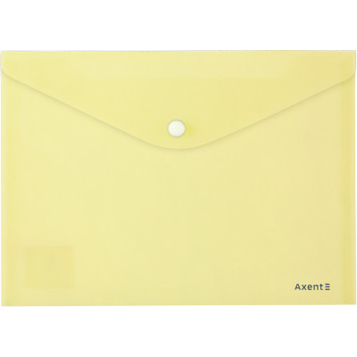 Папка на кнопке Axent Pastelini 1522-08-A, А5, желтая - 1522-08-A Axent