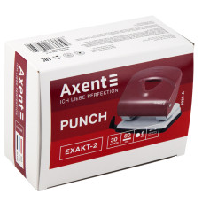 Дырокол для бумаги Axent Exakt-2 3930-06-A, металлический, 30 листов, красный