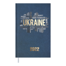 Ежедневник датир. 2022 UKRAINE, A6, синий