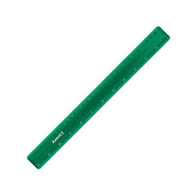 Линейка 30см пластиковая зеленая Axent 7530-05 72шт/уп