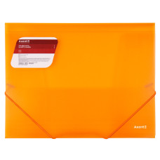 Папка на резинках Axent 1501-25-A, А4, прозрачный оранжевый