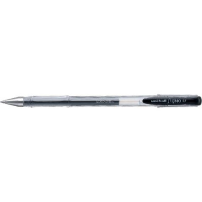 Ручка гелевая Signo FINE, 0.7мм, пишет черным UM-100.(07).Black
