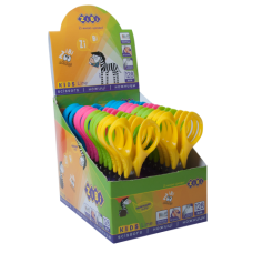 Ножиці дитячі,128 мм, з 3-D ручками, в картонному дисплеї, кольори асорті