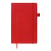 Книга записна PRIMO 125*195, 96 арк., клітинка, обкл. штучна шкіра, червоний - BM.291161-05 Buromax
