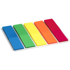 Закладки пластиковые Axent 2440-01-A, 5х12х50 мм, 125 штук, неоновые цвета
