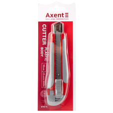 Нож канцелярский Axent 6702-A, с металлическими направляющими, резиновые вставки, лезвие 18 мм