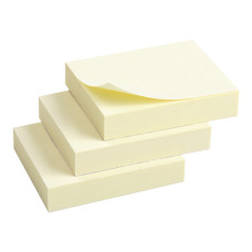 Блок бумаги с липким слоем Axent 2311-01-A, 50x40 мм, 3 блока по 100 листов, жёлтый