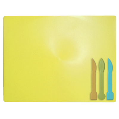 Доска для пластилина + 3 стека для лепки, желтая - ZB.6910-08 ZiBi