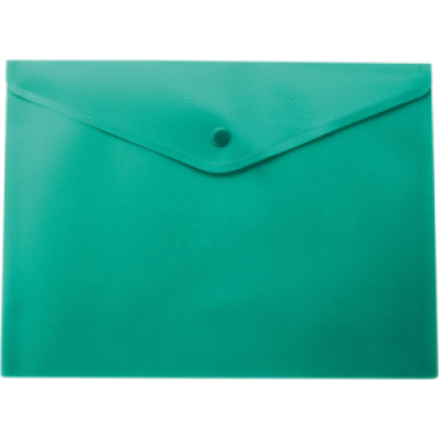 Папка-конверт, на кнопке, А5, матовый полупрозр.пластик, зеленая - BM.3935-04 Buromax