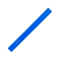 Линейка 30см пластиковая синяя Axent 7530-02 72шт/уп