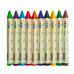Олівці воскові JUMBO, 10 кольорів, трикутні, BABY Line - ZB.2482 ZiBi
