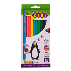 Кольорові олівці, 12 кольорів, KIDS LINE