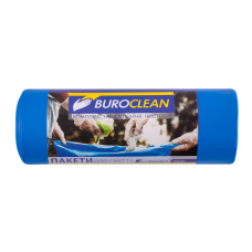 Пакети для сміття  240л10 шт, міцні, сині  900х1300мм, 35мкм BuroClean EuroStandart