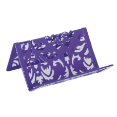 Підставка для візиток “Barocco” 100x97x47мм, металева, фіолетовий