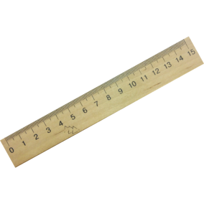 Лінійка дерев'яна 15 см (шовкографія) - 103005 МИЦАР