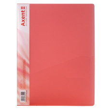 Папка с прижимом Axent 1301-24-A, А4, с внутренним карманом, красная