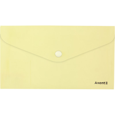Папка-конверт на кнопці DL, Pastelini, жовта - 1414-08-A Axent