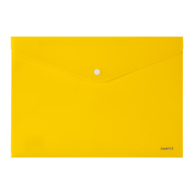 Папка на кнопці, А4, непрозора, жовта - 1412-26-A Axent