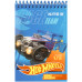 Блокнот пластиковый Kite Hot Wheels HW21-196, А6, 48 листов, нелинованный - HW21-196 Kite