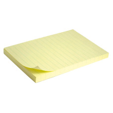 Блок бумаги с липким слоем Axent Delta D3330-01, 100x150 мм, 100 листов, линейка, жёлтый