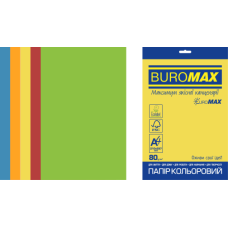 Набір кольорового паперу INTENSIVE, EUROMAX, А4, 80гм2 (5х50250арк.)