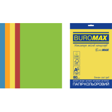 Набор цветной бумаги INTENSIVE, EUROMAX, А4, 80г/м2 (5х50/250л.)