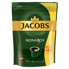 Кофе растворимый Jacobs Monarch, 250г , пакет