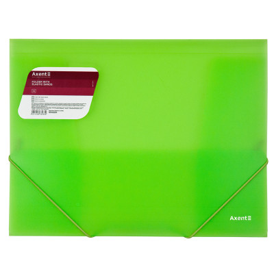 Папка на резинках Axent 1501-26-A, А4, прозрачный зеленый - 1501-26-A Axent