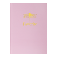 Записна книжка FAVOURITE, PASTEL, А5, 96 арк., кліт, офсет крем, тв. лам. обкл., рожева
