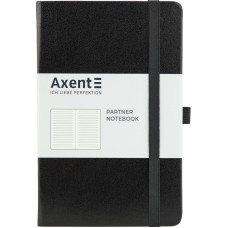 Книга записная Axent Partner 8308-01-A, A5-, 125x195 мм, 96 листов, линия, твердая обложка, чёрная