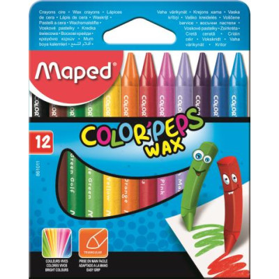Крейда воскова COLOR PEPS Wax Crayons, 12 кол. - MP.861011 Maped