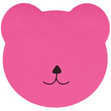 Блок бумаги с липким слоем Axent Bear 2444-01-A, 70х70 мм, 50 листов, розовый