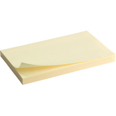 Блок бумаги с липким слоем Axent 2316-01-A, 75x125 мм, 100 листов, жёлтый