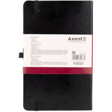 Книга записная Axent Partner Lux 8202-01-A, A5-, 125x195 мм, 96 листов, клетка, твердая обложка, чёрная