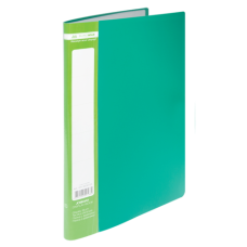 Папка пластиковая с 10 файлами, JOBMAX, А4, зеленая
