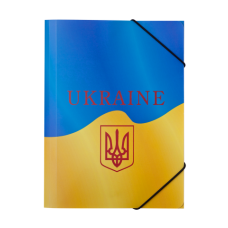 Папка на гумці В5, UKRAINE, ARABESKI, жовта