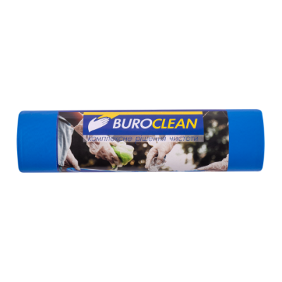 Пакети для сміття  240л5 шт, міцні, сині, 900х1300мм, 35мкм BuroClean EuroStandart - 10200061 BUROCLEAN
