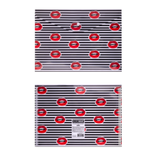 Папка-конверт на кнопці А4, LIPS, ARABESKI, червона