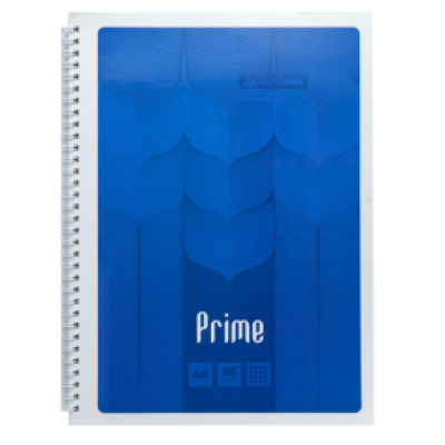 Тетрадь для записей PRIME, А4, 96 л., клетка, картонная обложка, синяя BM.24451101-02