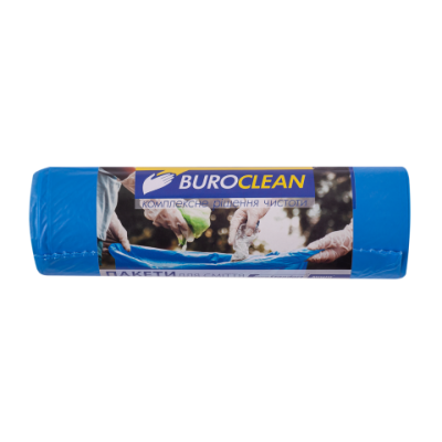 Пакети для сміття  160л10 шт, міцні, сині  900х1200мм, 24мкм BuroClean EuroStandart - 10200053 BUROCLEAN