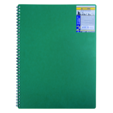 Книжка для записів на пружині CLASSIC  А6, 80 арк, кл., зелений, пласт.обкл.