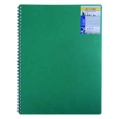 Книжка для записів на пружині CLASSIC  А6, 80 арк, кл., зелений, пласт.обкл. - BM.2589-004 Buromax