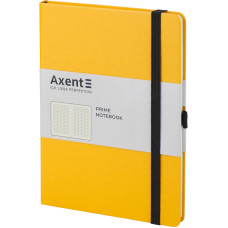 Книга записная Axent Partner Prime 8305-08-A, A5, 145x210 мм, 96 листов, клетка, твердая обложка, желтая