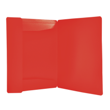 Папка на резинках, JOBMAX, А4, непрозр.пластик, красная