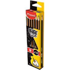 Олівець графітовий BLACK PEPS B, без гумки, коробка з підвісом