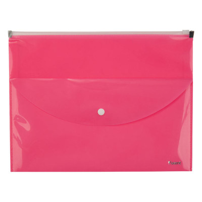 Папка-конверт Axent 1430-10-A zip-lock, 2 відділення, A4, рожева - 1430-10-A Axent